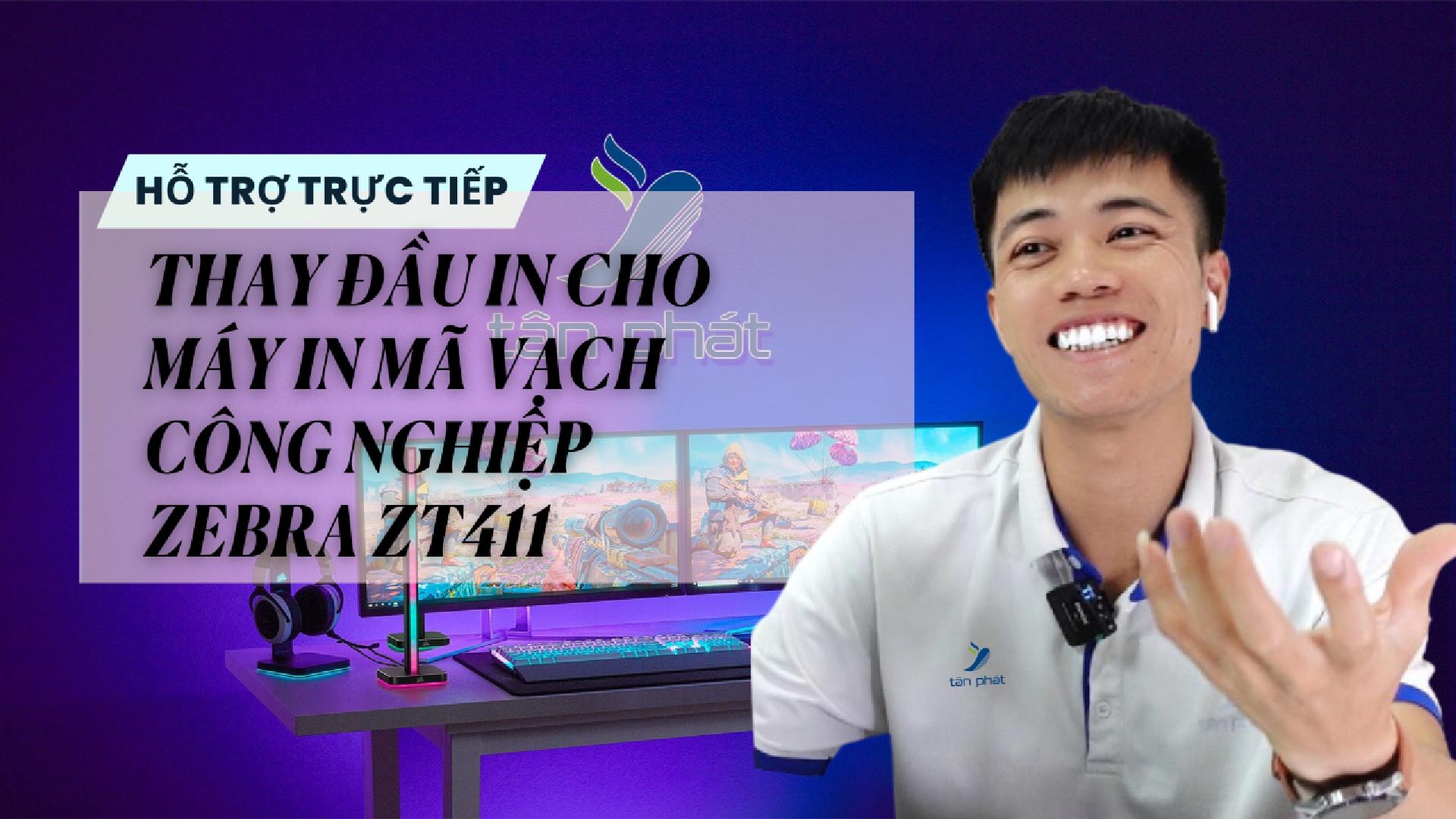 TRỰC TIẾP THAY ĐẦU IN CHO MÁY IN MÃ VẠCH CÔNG NGHIỆP ZEBRA ZT411