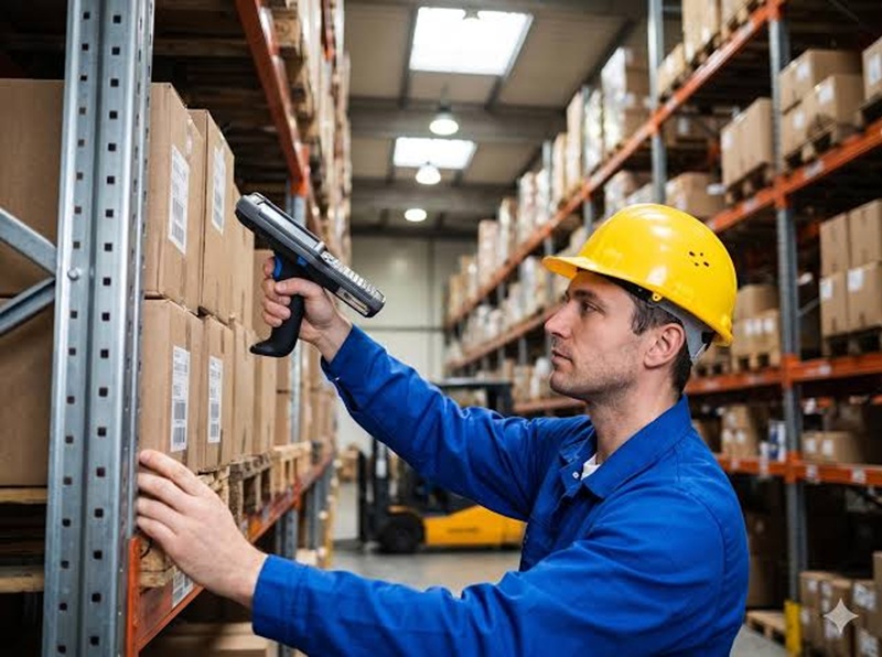 Máy kiểm kho cầm tay giúp tối ưu quy trình nhập kho logistics 