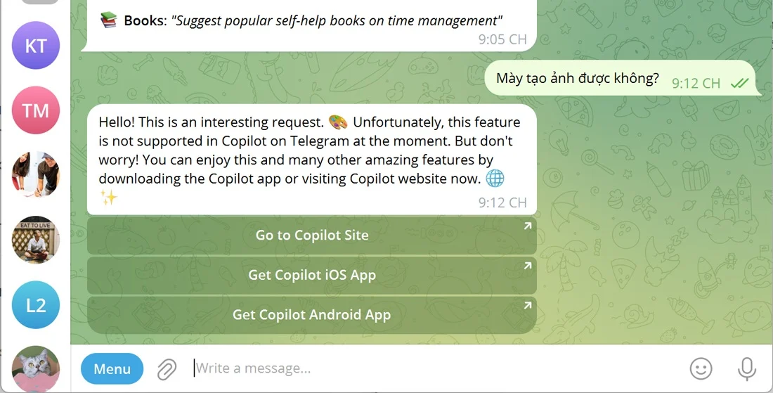 Microsoft Mang Copilot Vào Ứng Dụng Telegram - hình 2