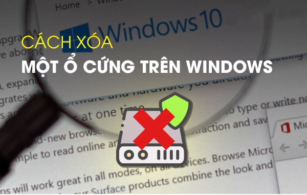 Cách xóa 1 ổ cứng trên Windows