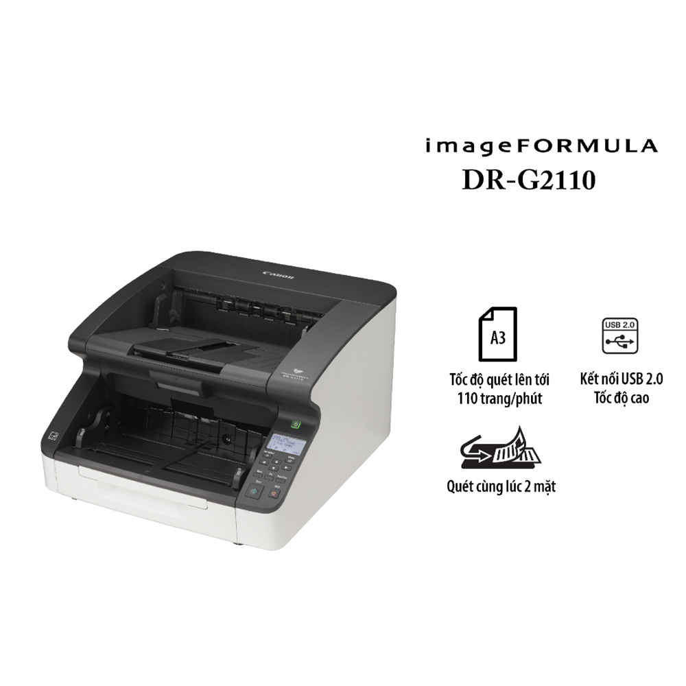 Máy Scan Canon DR-G2110 (A3/A4/ Đảo mặt/ ADF/USB/LAN)