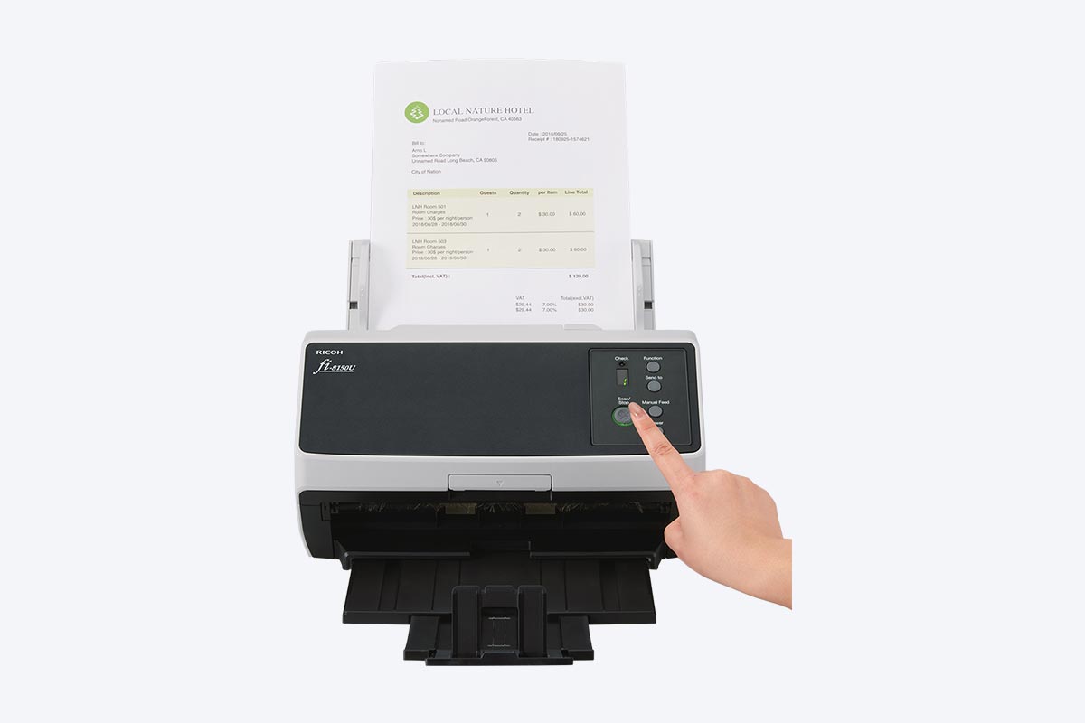 Máy Scan Ricoh fi-8150U PA03810-B151 (A4/A5/ Đảo mặt/ ADF/ USB)