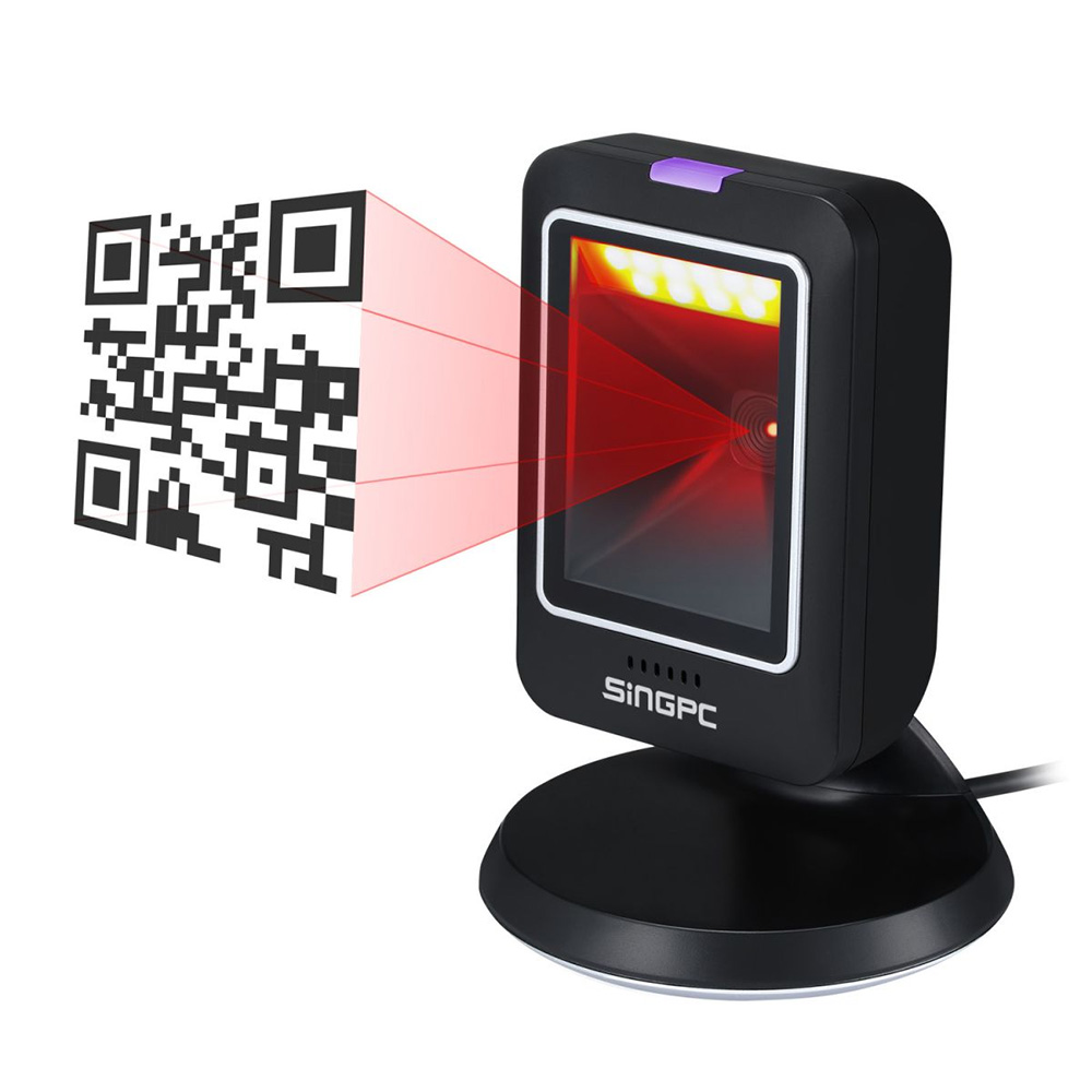 Máy quét mã vạch 2D SingPC Scan-2800U để bàn có dây