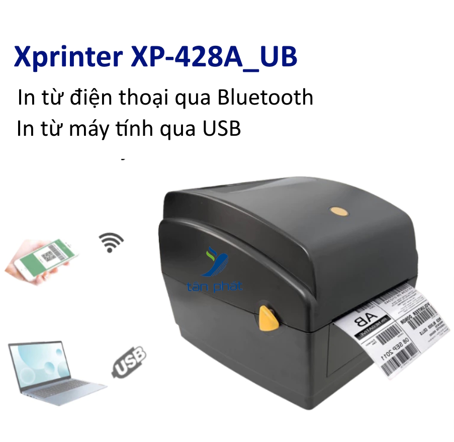 Máy in mã vạch Xprinter XP-428A_UB (USB+BUETOOTH)