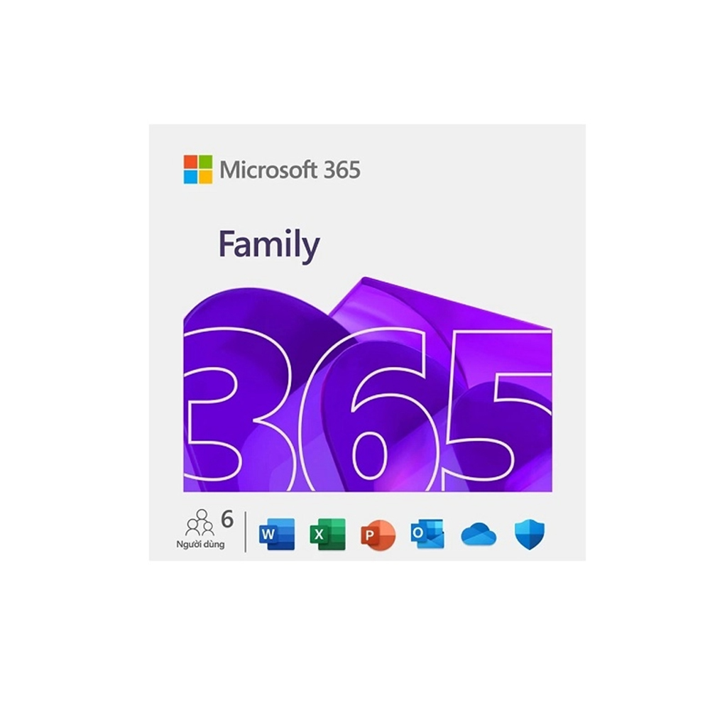 Microsoft 365 Family FPP (01 năm) - EP2-36878 – Dùng cho nhiều người, nhiều thiết bị