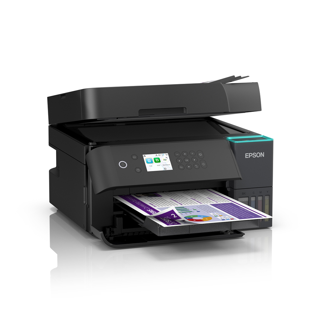 Máy in phun màu Epson EcoTank L6370 (A4/A5/ In/ Copy/ Scan/ Đảo mặt/ USB/ WiFi/ LAN/ ADF)