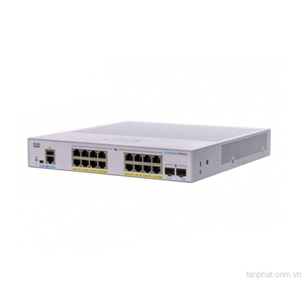 Thiết bị chuyển mạch Cisco Business CBS220-16T-2G-EU 16 cổng Gigabit, 2 cổng SFP