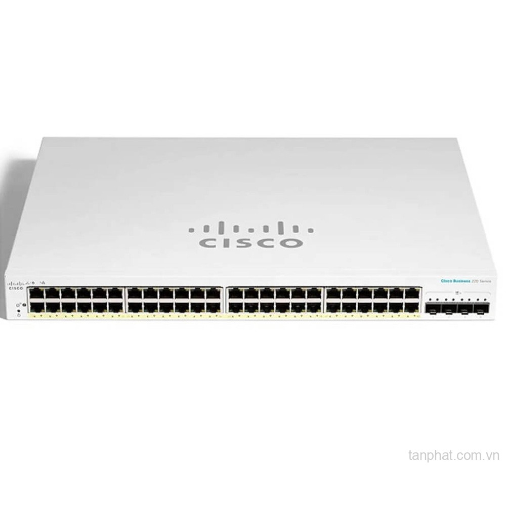 Thiết bị chuyển mạch Cisco Business CBS220-48T-4G-EU 48 cổng Gigabit, 4 cổng SFP