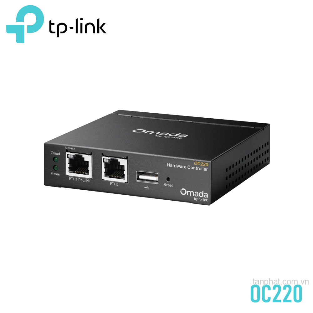 Bộ diều khiển Omada TP-Link OC220, 2 cổng Gigabit, hỗ trợ PoE