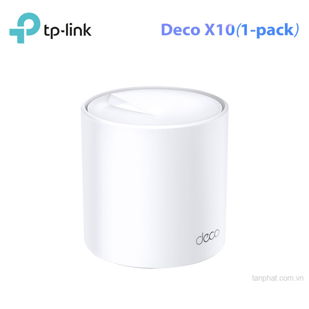 Bộ phát WiFi mesh 6 TP-Link Deco X10 AX1500, 2 cổng Gigabit, 120 thiết bị (1-pack)