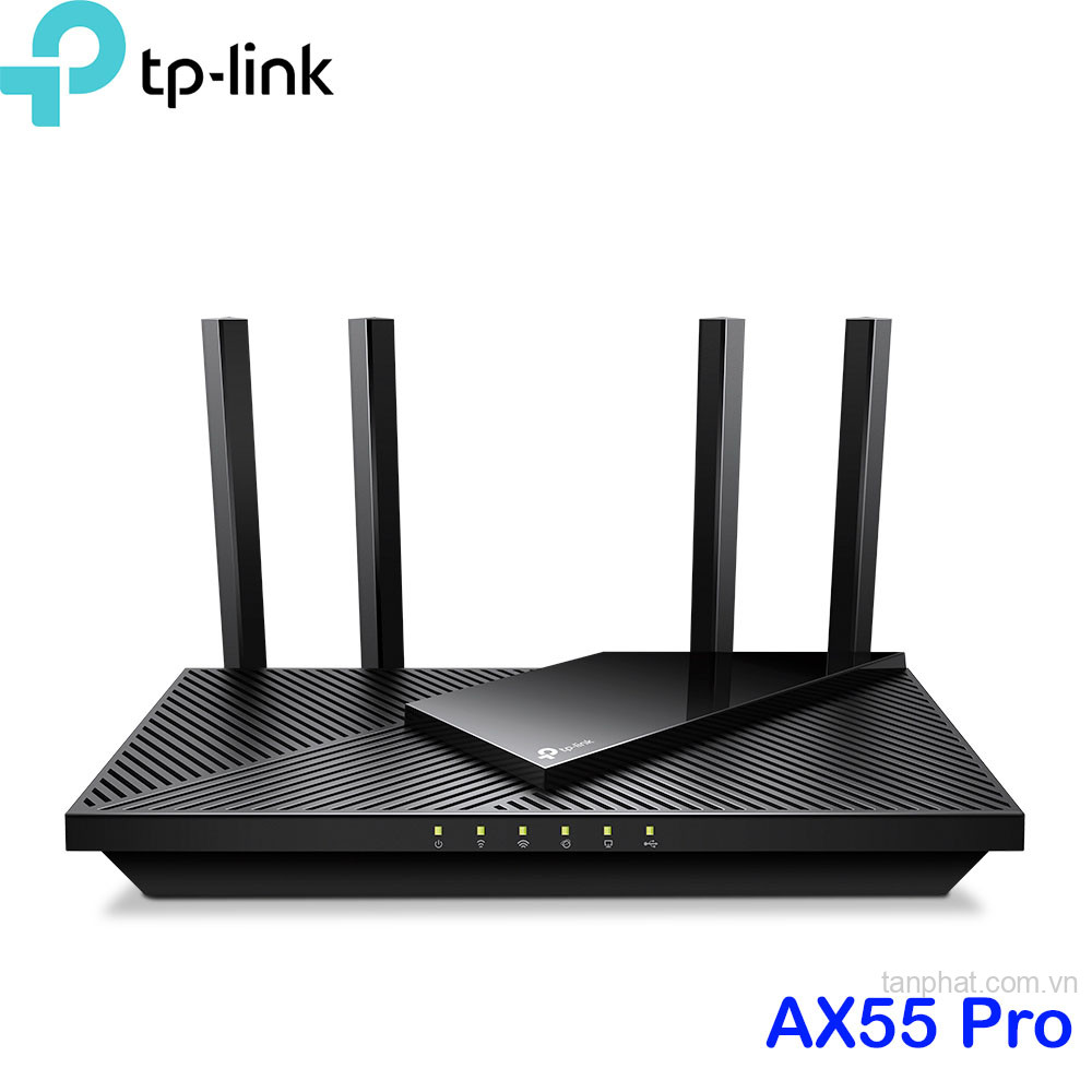 Bộ phát WiFi 6 TP-Link Archer AX55 Pro AX3000 dual-band, 2 cổng 2.5Gbps, 3 cổng Gigabit, 4 ăng-ten, EasyMesh