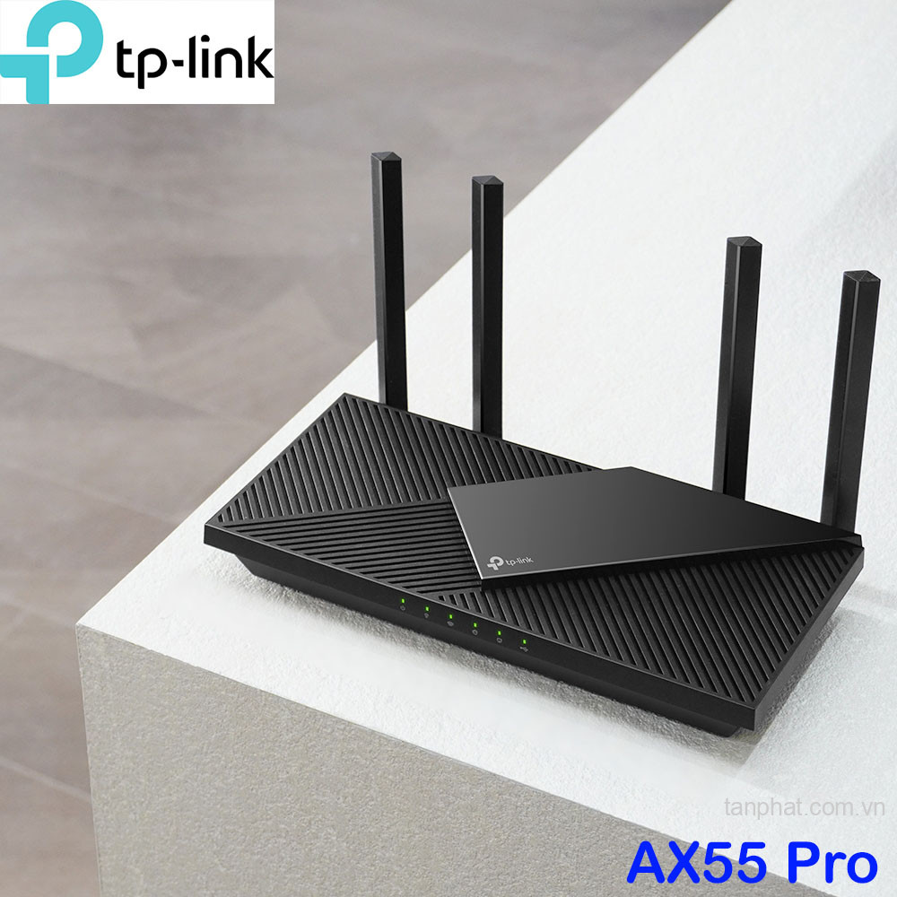 Bộ phát WiFi 6 TP-Link Archer AX55 Pro AX3000 dual-band, 2 cổng 2.5Gbps, 3 cổng Gigabit, 4 ăng-ten, EasyMesh