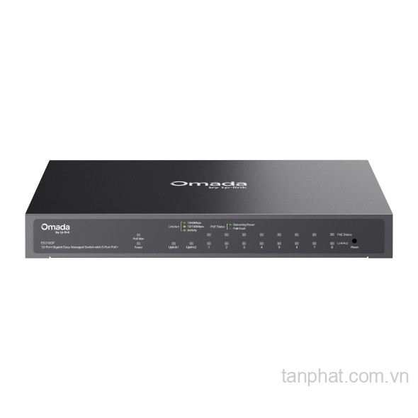 Switch PoE+ TP-Link Omada ES210GP 10 cổng Gigabit, 8 cổng PoE+, 1 cổng combo SFP/RJ45