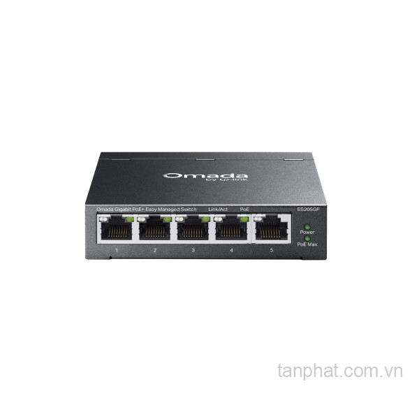 Switch PoE+ TP-Link Omada ES205GP 5 cổng Gigabit, 4 cổng PoE+