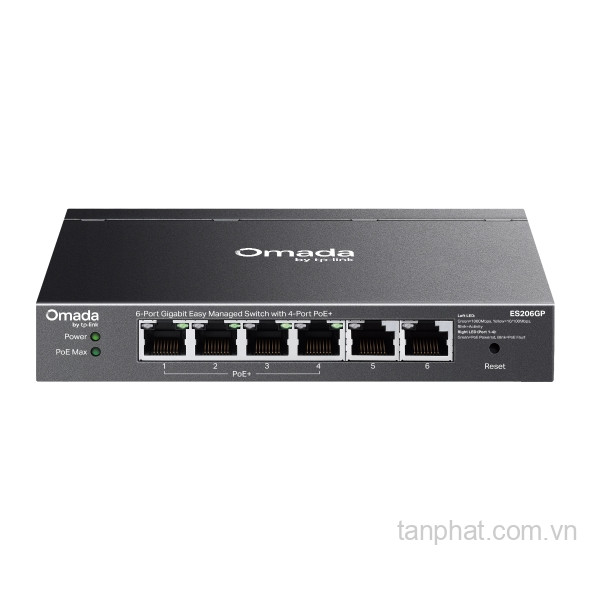 Switch PoE+ TP-Link Omada ES206GP 6 cổng Gigabit, 4 cổng PoE+