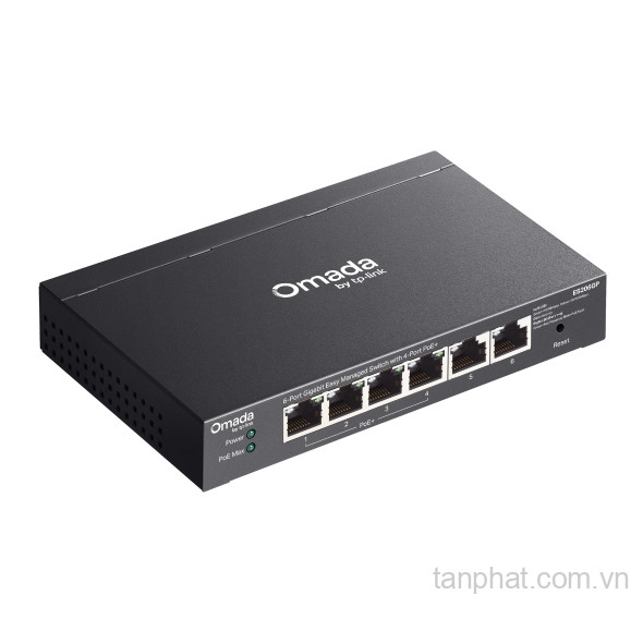 Switch PoE+ TP-Link Omada ES206GP 6 cổng Gigabit, 4 cổng PoE+