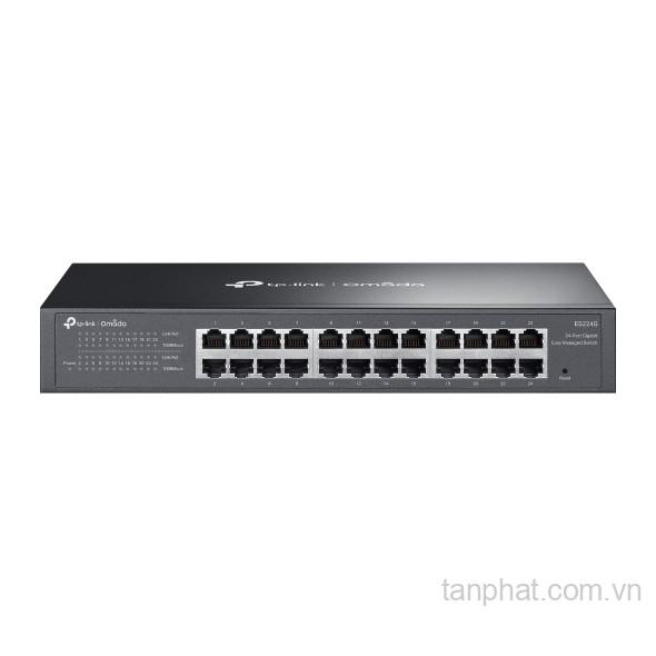Switch Gigabit TP-Link Omada ES224G 24 cổng, quản lý cloud, không quạt