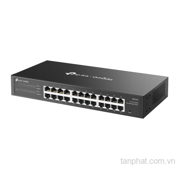 Switch Gigabit TP-Link Omada ES224G 24 cổng, quản lý cloud, không quạt
