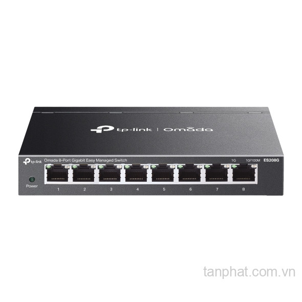 Switch Gigabit TP-Link Omada ES208G 8 cổng, quản lý cloud, không quạt