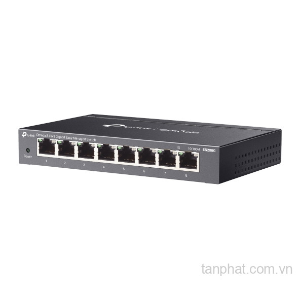Switch Gigabit TP-Link Omada ES208G 8 cổng, quản lý cloud, không quạt