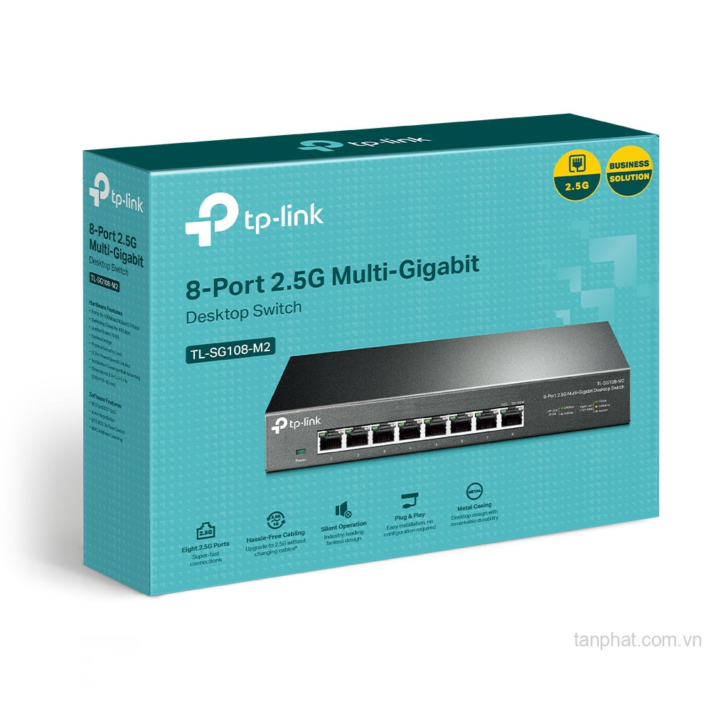Switch TP-Link TL-SG108-M2 (2.5G (2500Mbps)/ 8 cổng/ vỏ kim loại)