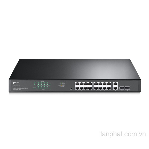 Switch TP-Link TL-SG1218MPE (Gigabit (1000Mbps)/ 18 cổng/ 16 cổng PoE+/ 2 cổng combo SFP/ công suất PoE 250W/ Easy Smart)