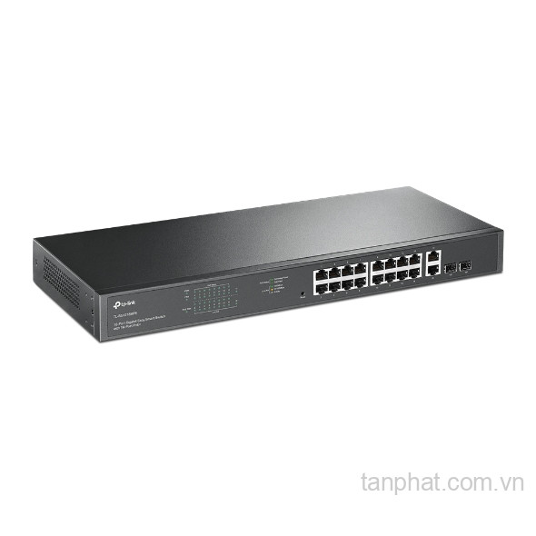 Switch TP-Link TL-SG1218MPE (Gigabit (1000Mbps)/ 18 cổng/ 16 cổng PoE+/ 2 cổng combo SFP/ công suất PoE 250W/ Easy Smart)