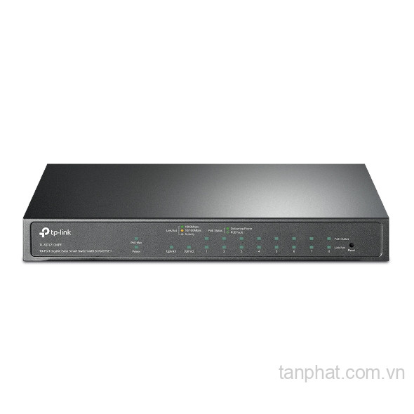 Switch TP-Link TL-SG1210MPE (Gigabit (1000Mbps)/ 10 cổng/ 8 cổng PoE+/ 1 cổng combo SFP/RJ45/ công suất PoE 123W/ Easy Smart)