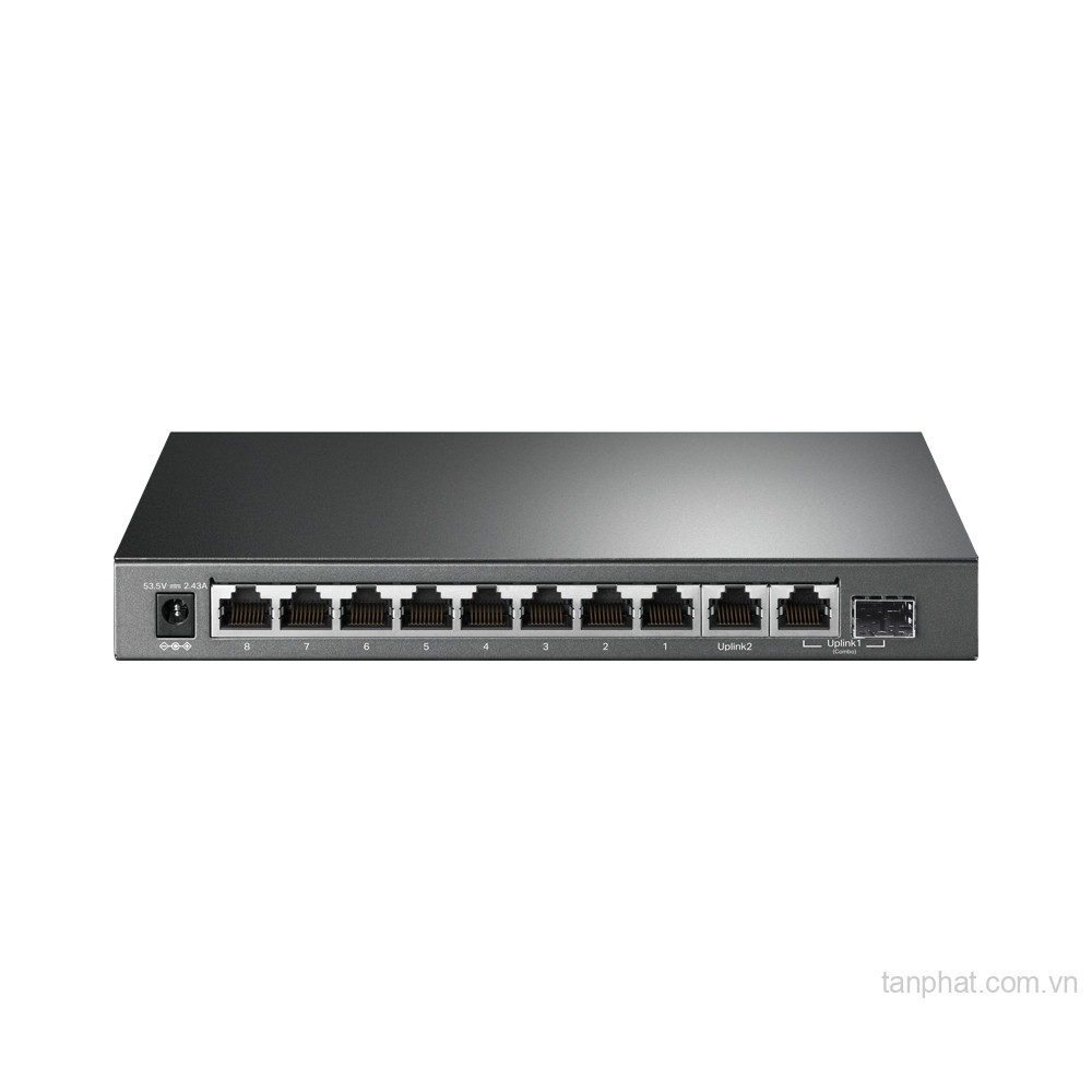 Switch TP-Link TL-SG1210MP (Gigabit (1000Mbps)/ 10 cổng/ 8 cổng PoE+/ 1 cổng combo SFP/RJ45/ công suất PoE 123W/ vỏ kim loại)