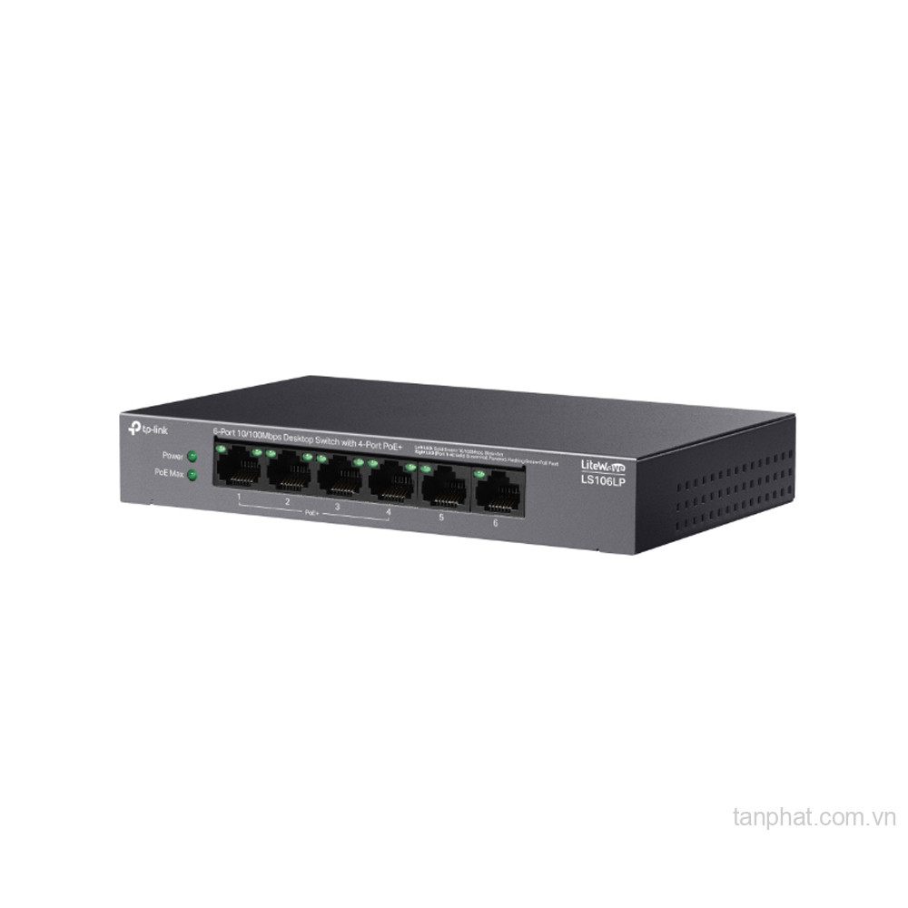Switch TP-Link LS110P (10/100Mbps/ 10 cổng/ 8 cổng PoE+/ công suất PoE 96W)