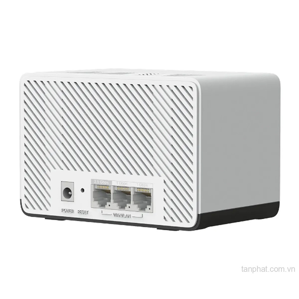Bộ phát WiFi mesh 7 Mercusys Halo H27BE BE3600, 1 cổng 2.5Gbps, 2 cổng Gigabit, 150 thiết bị (2-pack)