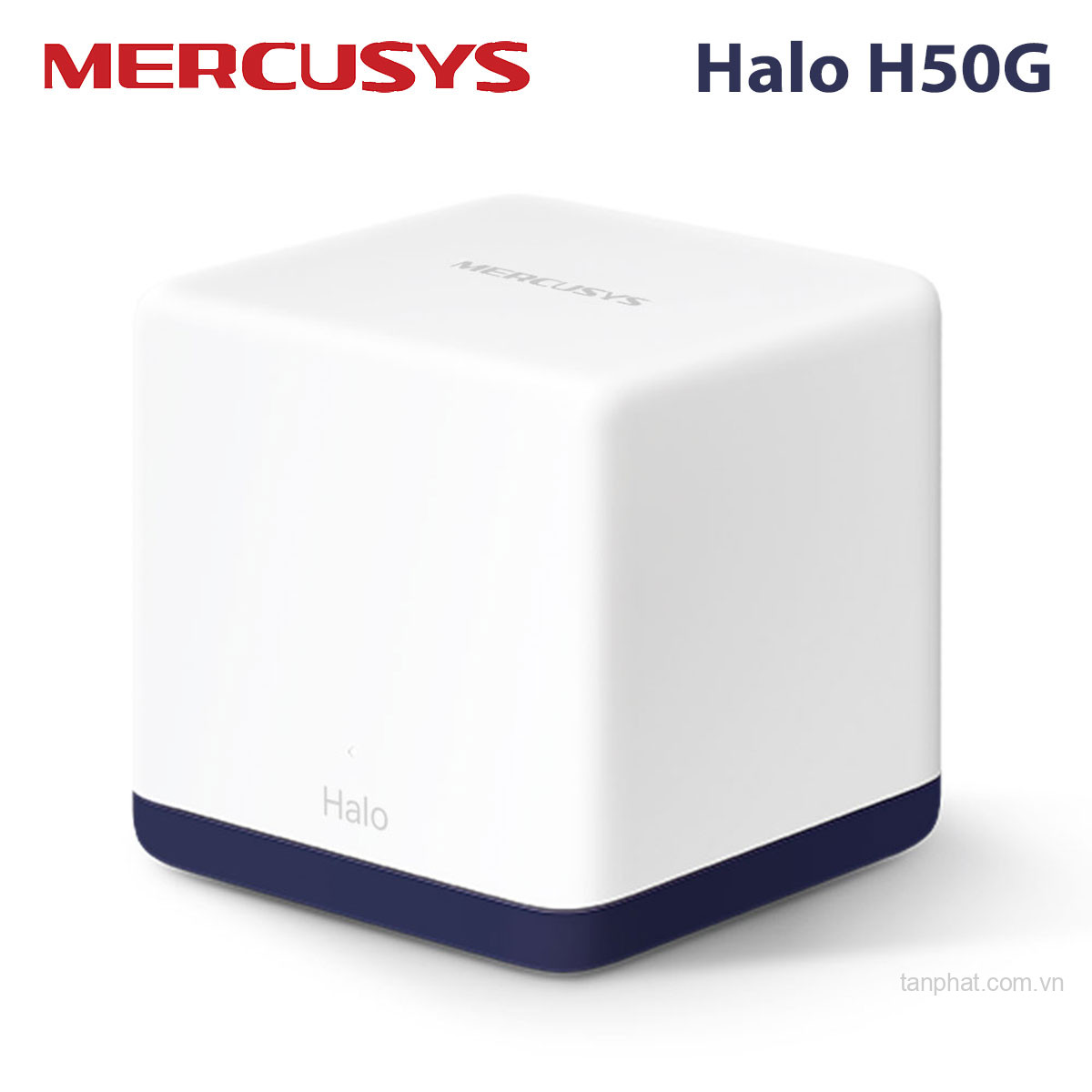Bộ phát WiFi mesh 5 Mercusys Halo H50G AC1900, 3 cổng Gigabit, 100 thiết bị (1-pack) 