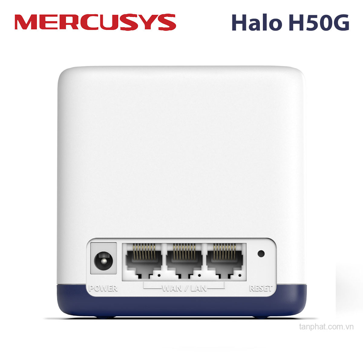 Bộ phát WiFi mesh 5 Mercusys Halo H50G AC1900, 3 cổng Gigabit, 100 thiết bị (1-pack) 