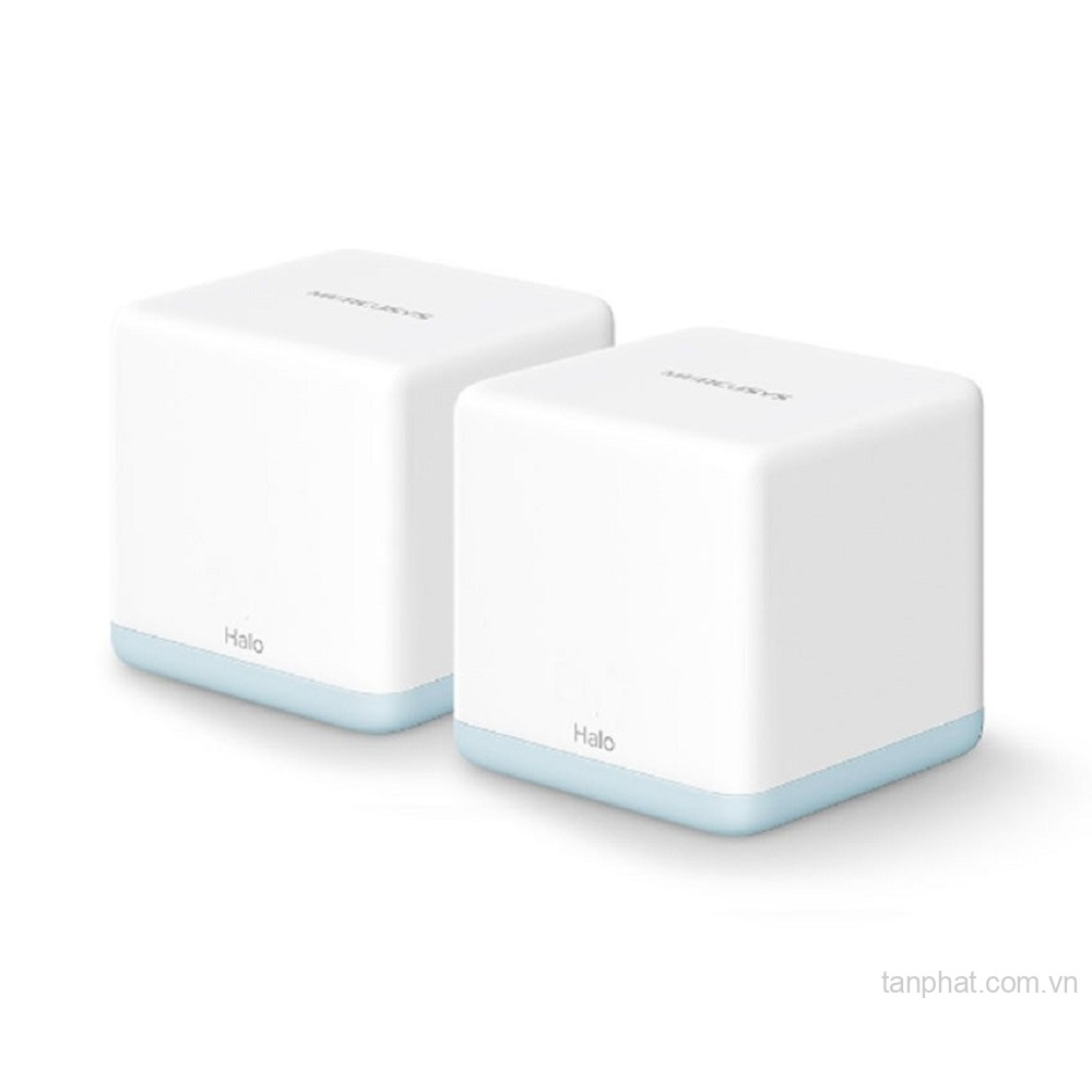 Bộ phát WiFi mesh 5 Mercusys Halo H30 AC1200, 2 cổng Fast Ethernet, 100 thiết bị (2-pack)