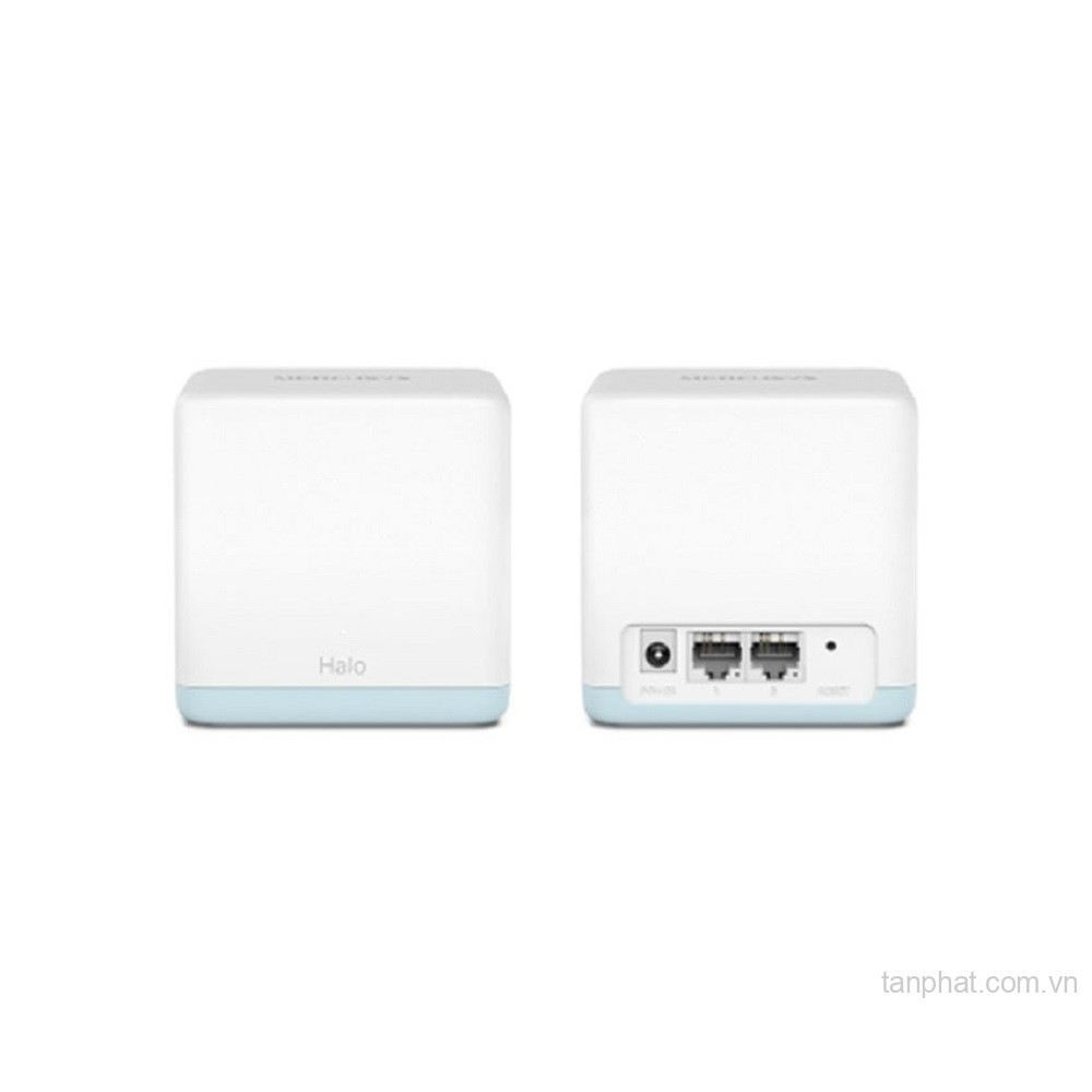 Bộ phát WiFi mesh 5 Mercusys Halo H30 AC1200, 2 cổng Fast Ethernet, 100 thiết bị (2-pack)