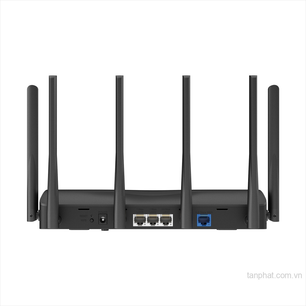 Bộ phát WiFi 7 Mercusys MR37BE BE6500 dual-band, 2 cổng 2.5Gbps, 2 cổng Gigabit, 6 ăng-ten, EasyMesh