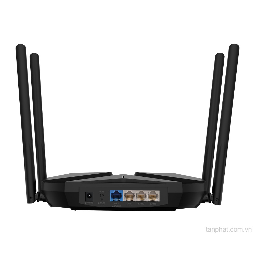 Bộ phát WiFi 6 Mercusys MR85X AX3000 dual-band, 1 cổng 2.5Gbps, 3 cổng Gigabit, 4 ăng-ten, EasyMesh