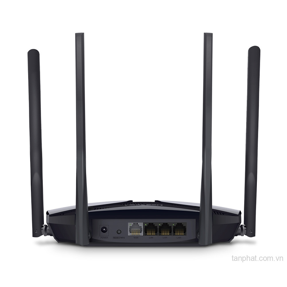 Bộ phát WiFi 6 Mercusys MR80X AX3000 dual-band, 4 cổng Gigabit, 4 ăng-ten, EasyMesh