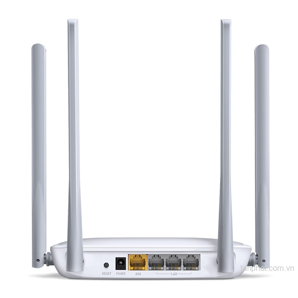 Bộ phát WiFi 4 Mercusys MW325R N300, 4 cổng Fast Ethernet, 4 ăng-ten 5dBi