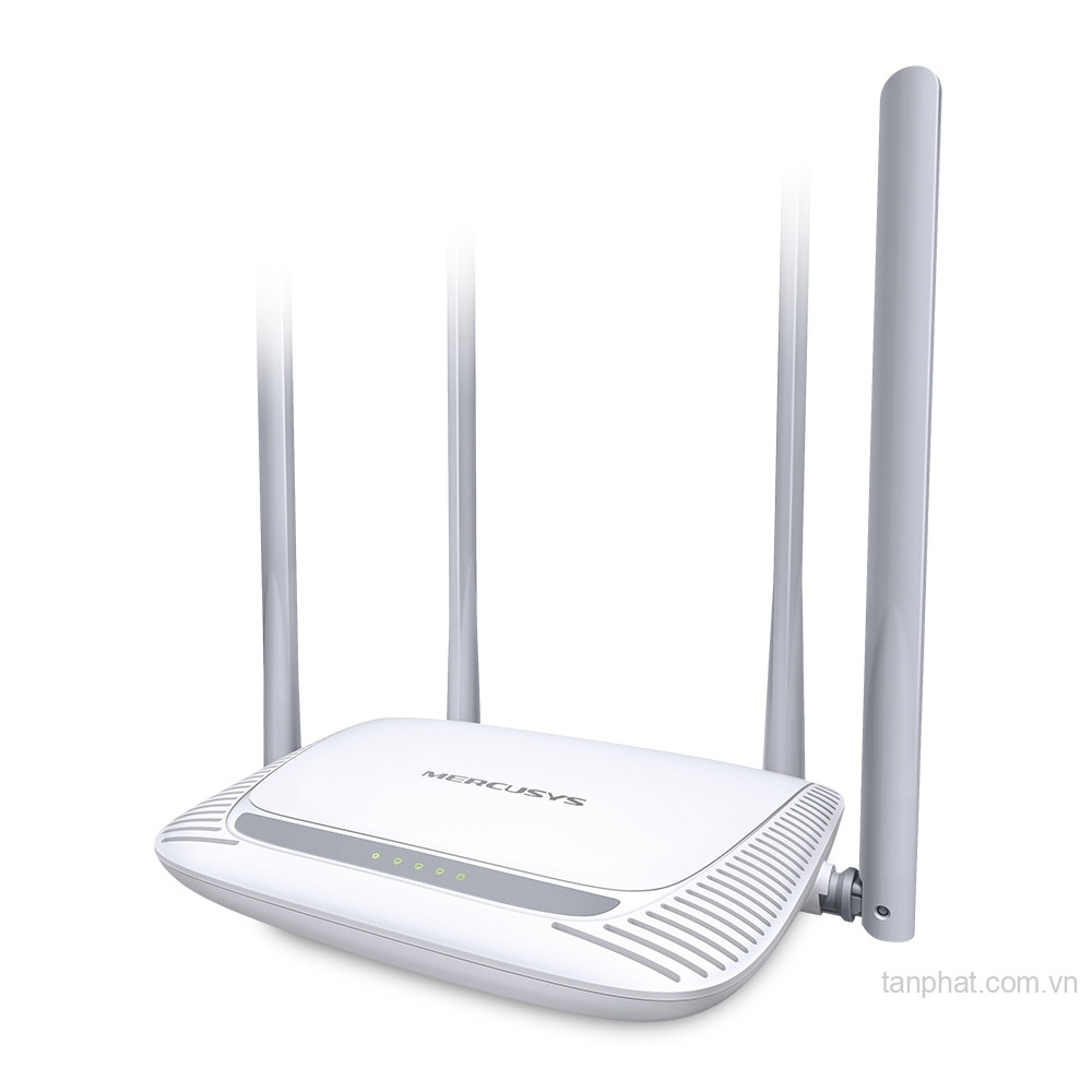 Bộ phát WiFi 4 Mercusys MW325R N300, 4 cổng Fast Ethernet, 4 ăng-ten 5dBi