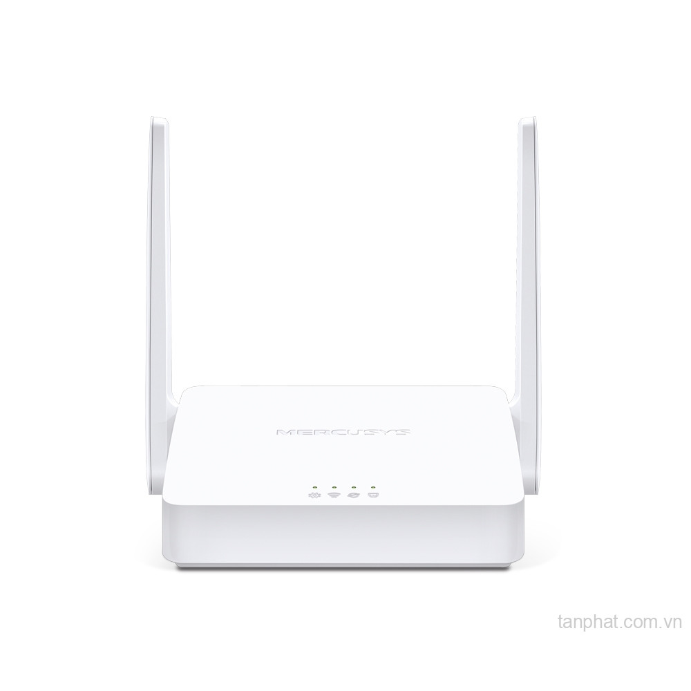 Bộ phát WiFi 4 Mercusys MW301R N300, 3 cổng Fast Ethernet, 2 ăng-ten 5dBi