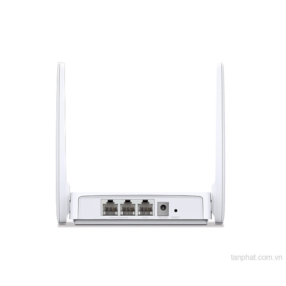 Bộ phát WiFi 4 Mercusys MW301R N300, 3 cổng Fast Ethernet, 2 ăng-ten 5dBi