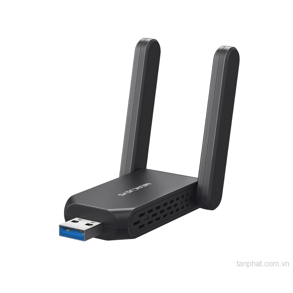 USB thu WiFi 6 Mercusys MA72XH AX1800 dual-band, USB 3.0, 2 ăng-ten độ lợi cao