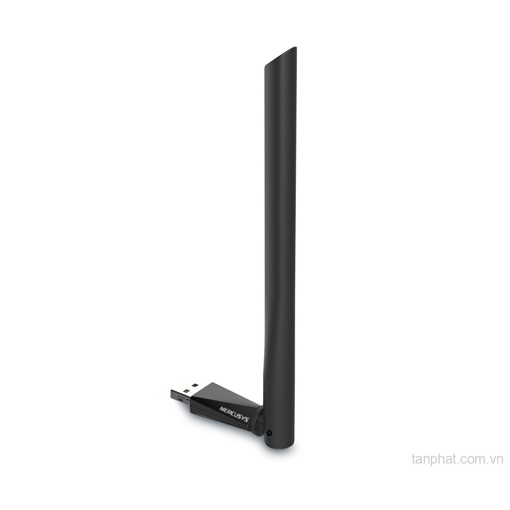 USB thu WiFi 5 Mercusys MU6H AC650 dual-band, USB 2.0, ăng-ten độ lợi cao 5dBi