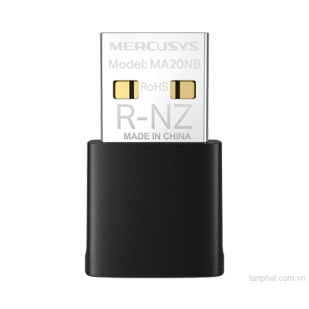 USB thu WiFi 5 Mercusys MA20NB AC650 dual-band, USB 2.0, Bluetooth 5.0, thiết kế nano