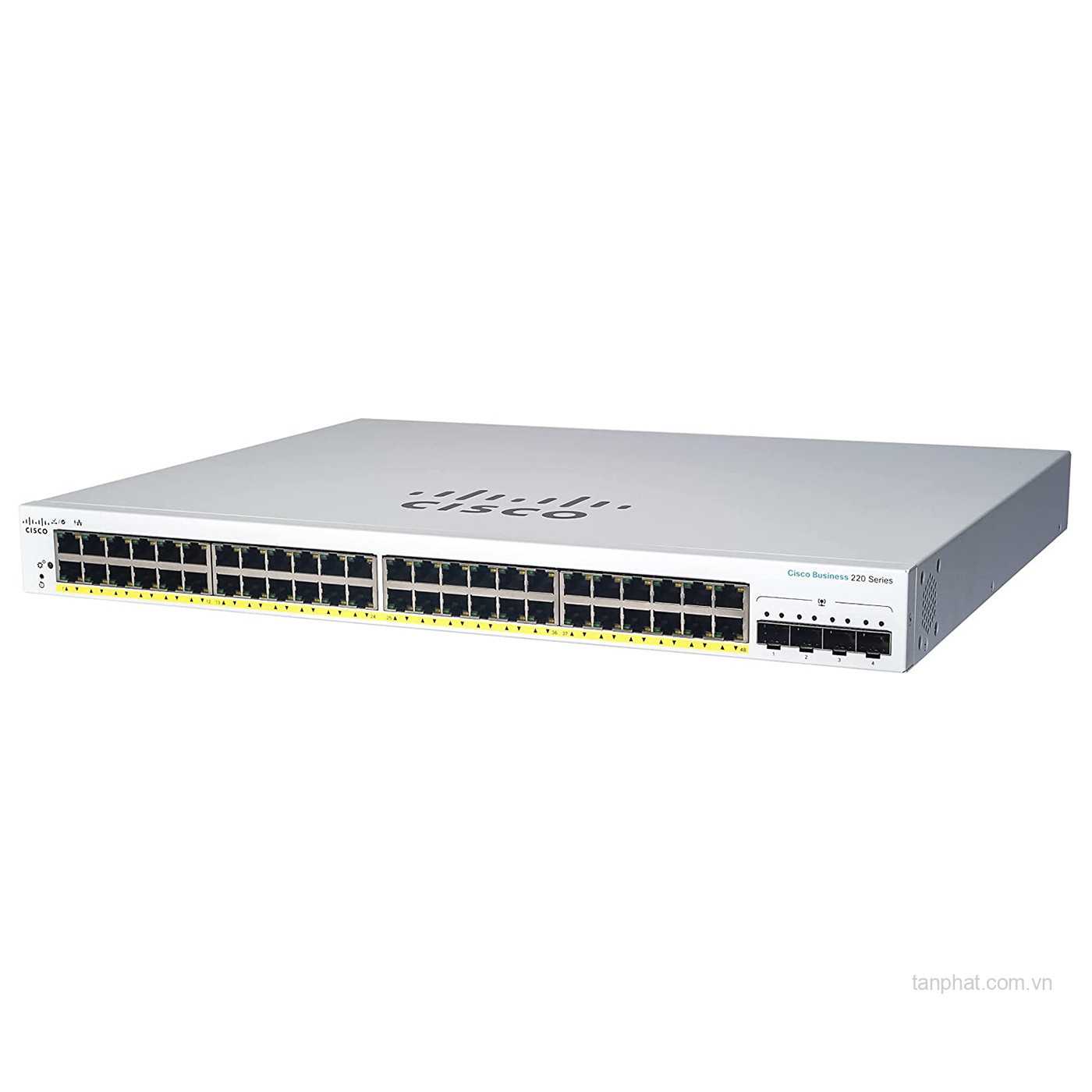 Thiết bị chuyển mạch Cisco Business CBS220-48P-4G-EU 48 cổng Gigabit PoE+, 4 cổng SFP, công suất PoE 382W