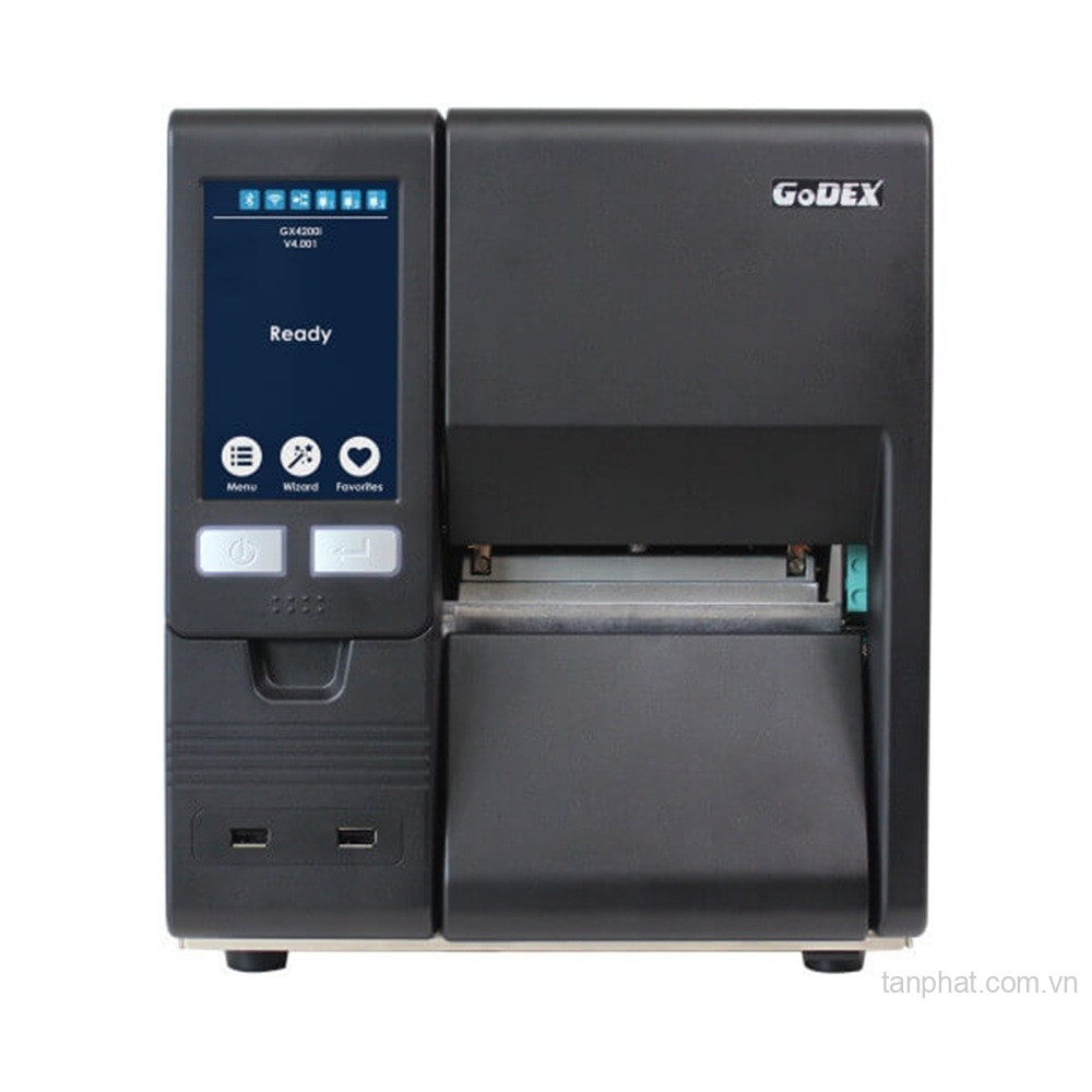 Máy in mã vạch Godex GX4300i công nghiệp, 300 dpi (USB+LAN+RS232)