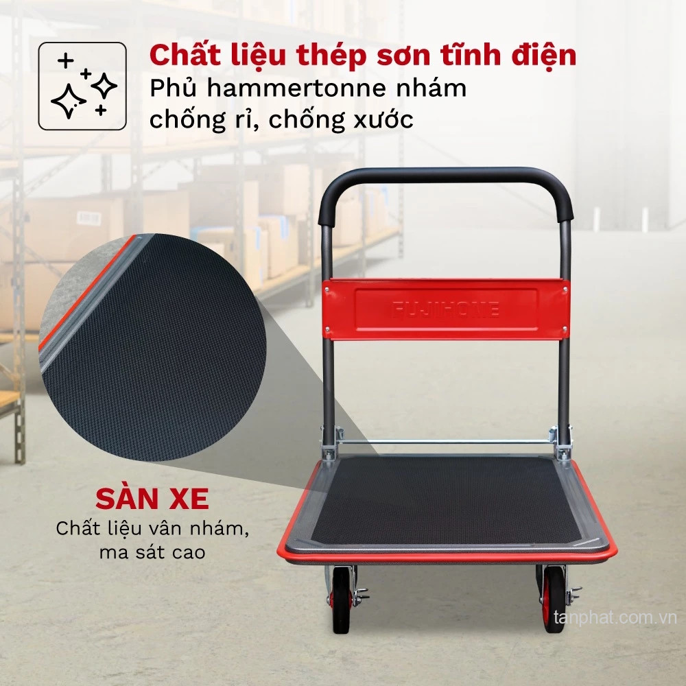 Xe đẩy hàng 4 bánh FujiHome SH300N