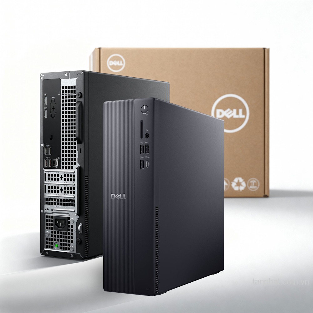  Máy tính để bàn Dell Slim ECS1250, DS-14100-8-512G, Intel i3-14100 (12 MB cache, 4 Cores, 8 threads, up to 4.7 GHz), 1x8GB DDR5 4800MT/s, 512GB SSD, Non DVD, Chuột, Bàn phím, Win 11, BH 12 tháng