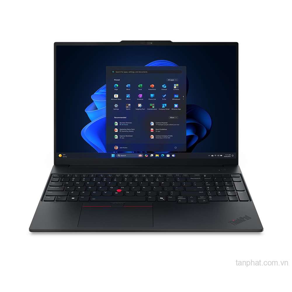MÁY TÍNH XÁCH TAY (NB) LENOVO ThinkPad E16 Gen 3 (21SR00A6VA) U5-135H/16GD5/512GSSD/16.0WUXGA/FP/IR/Wifi6/BT/3C48/NoOS/LEDKB/2Y/ĐEN